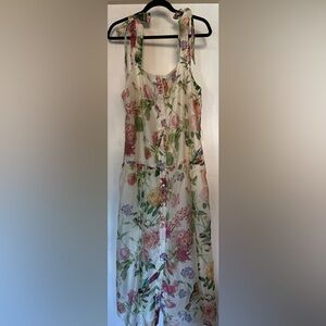 Lucky & Coco Floral Maxi Dress with Belt